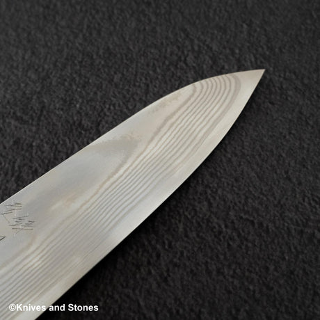 初心銀祖銀三鎳大馬士革三德 180 毫米黑色 Chacate