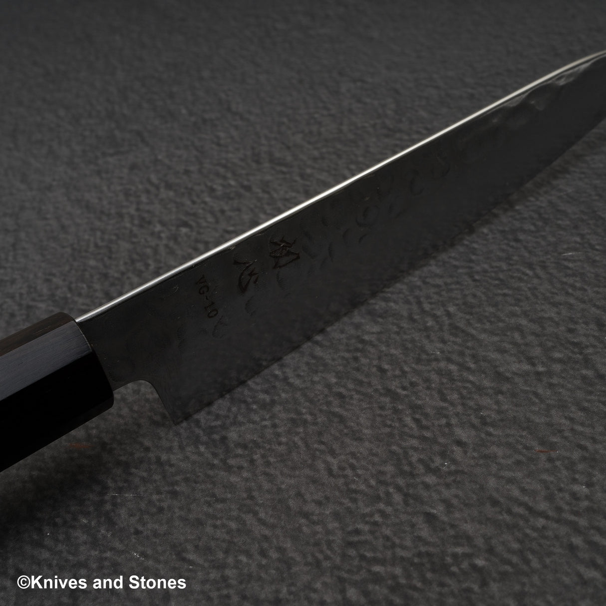 Hatsukokoro Hayabusa VG10 Damascus Tsuchime Petty 150mm Ebony Handle