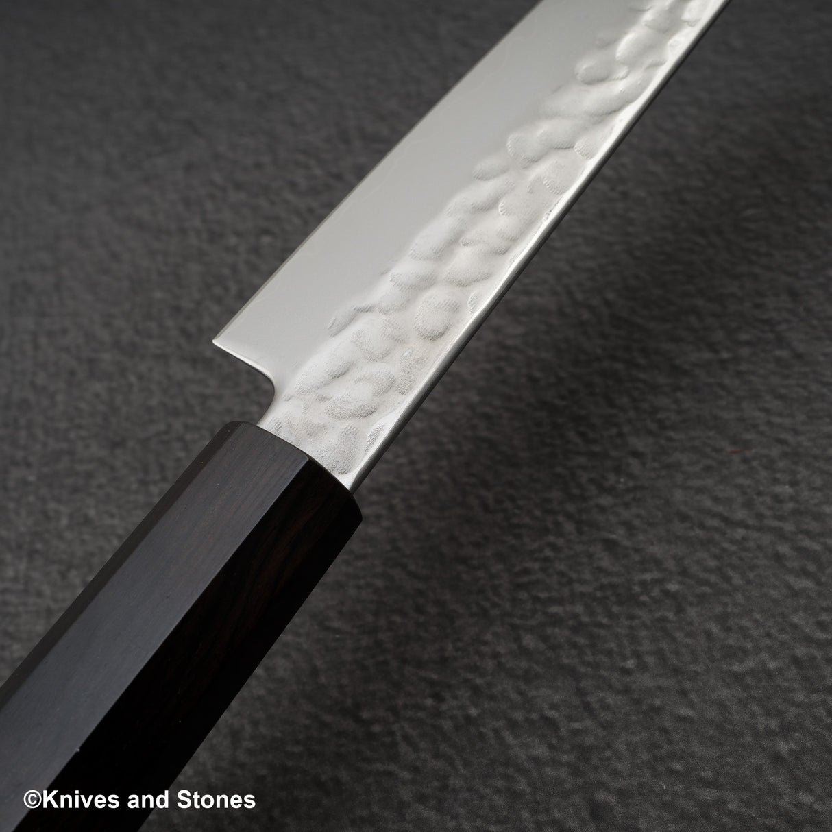 Hatsukokoro Hayabusa VG10 Damascus Tsuchime Petty 150mm Ebony Handle