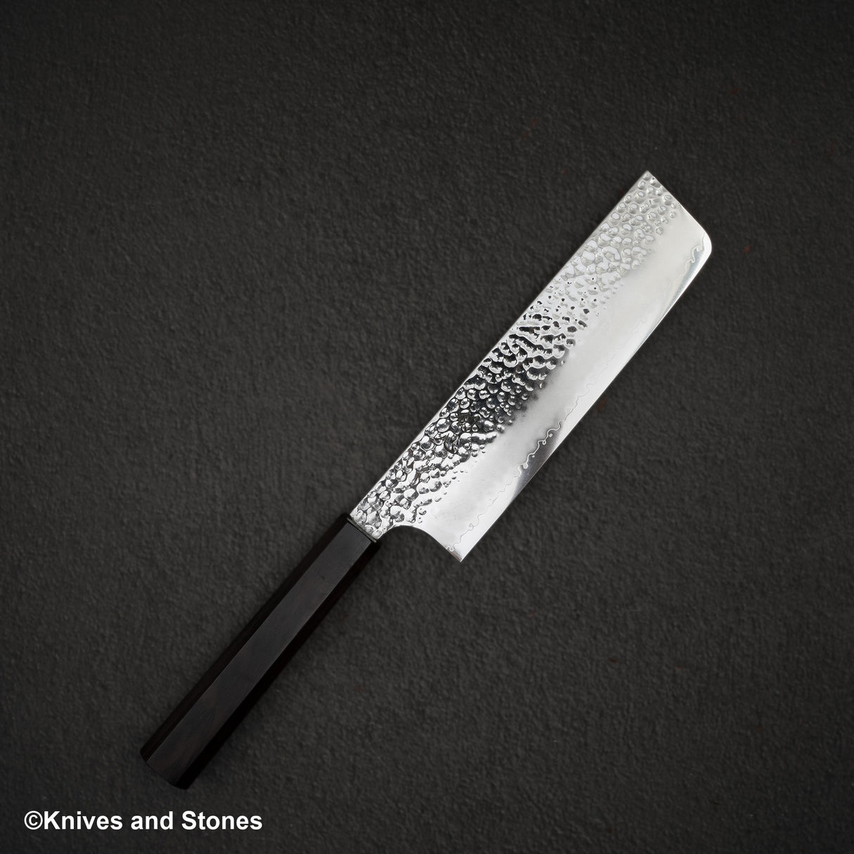 Hatsukokoro Hayabusa VG10 Tsuchime Sanmai Nakiri 180mm Ebony