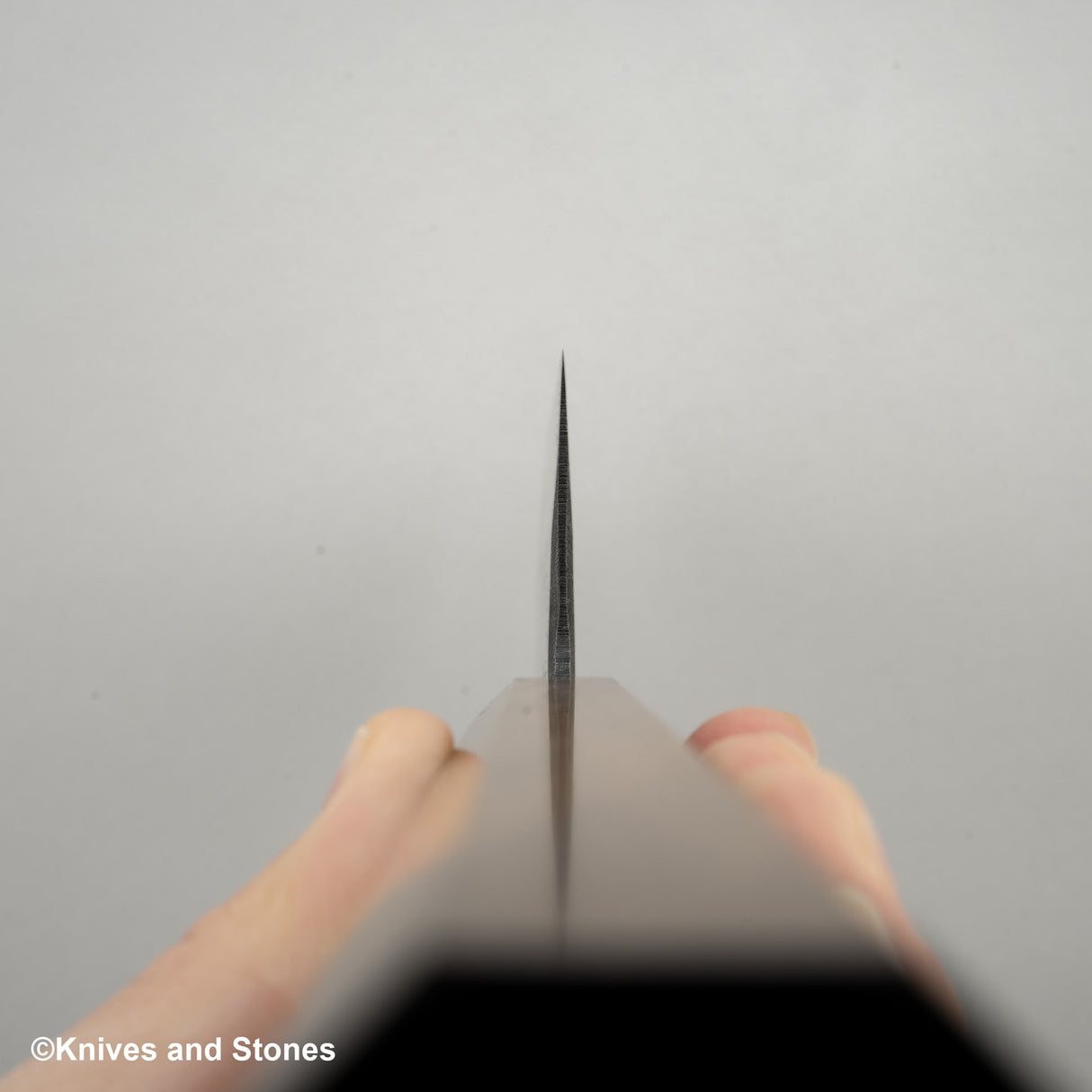 Hatsukokoro Kumokage Blue 2 Kurouchi Damascus Nakiri 165mm Black Chacate