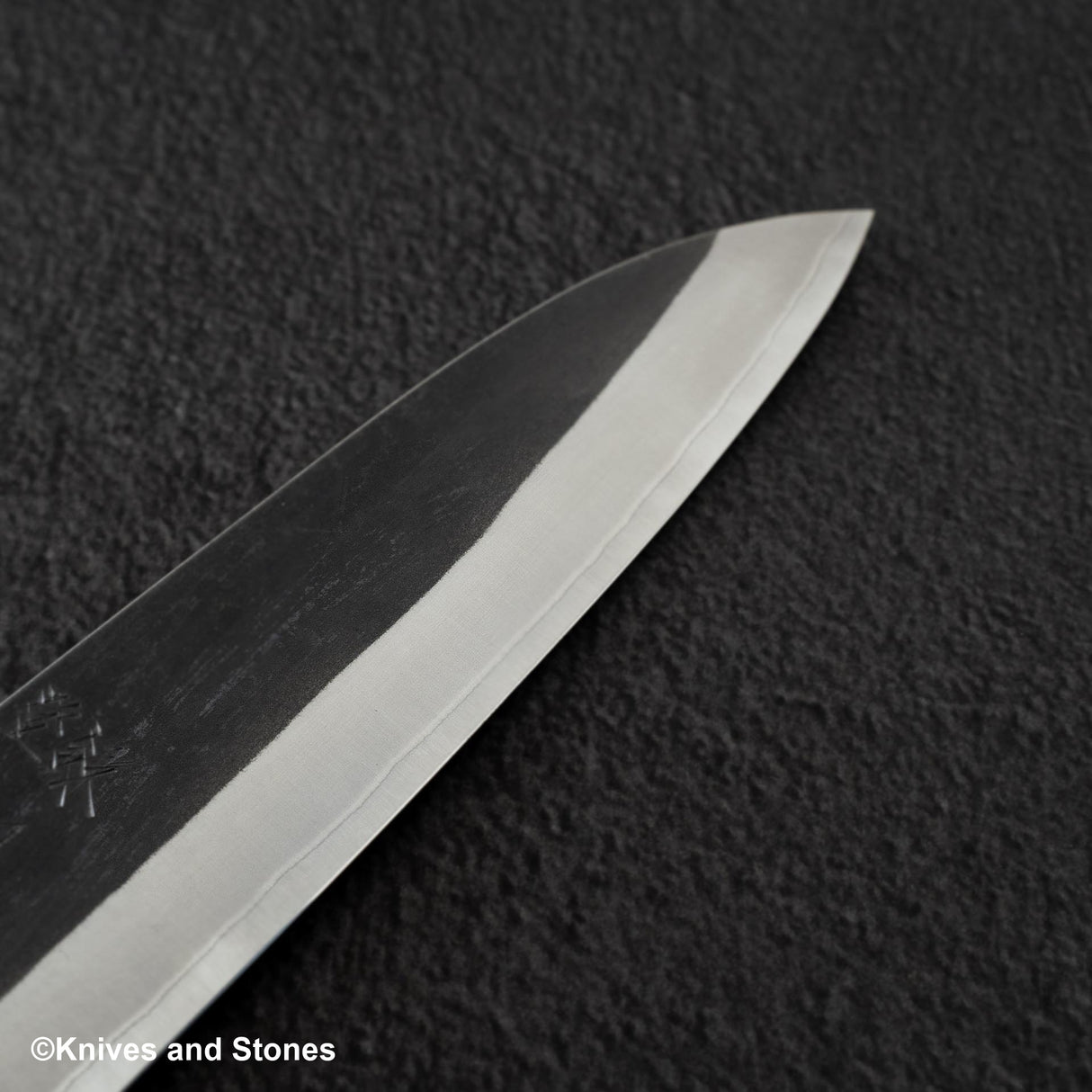 Hatsukokoro Kurokaze White 2 Kurouchi Gyuto 180mm Stainless Clad Black Chacate