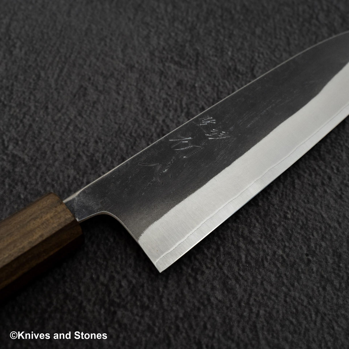 Hatsukokoro Kurokaze White 2 Kurouchi Gyuto 180mm Stainless Clad Black Chacate