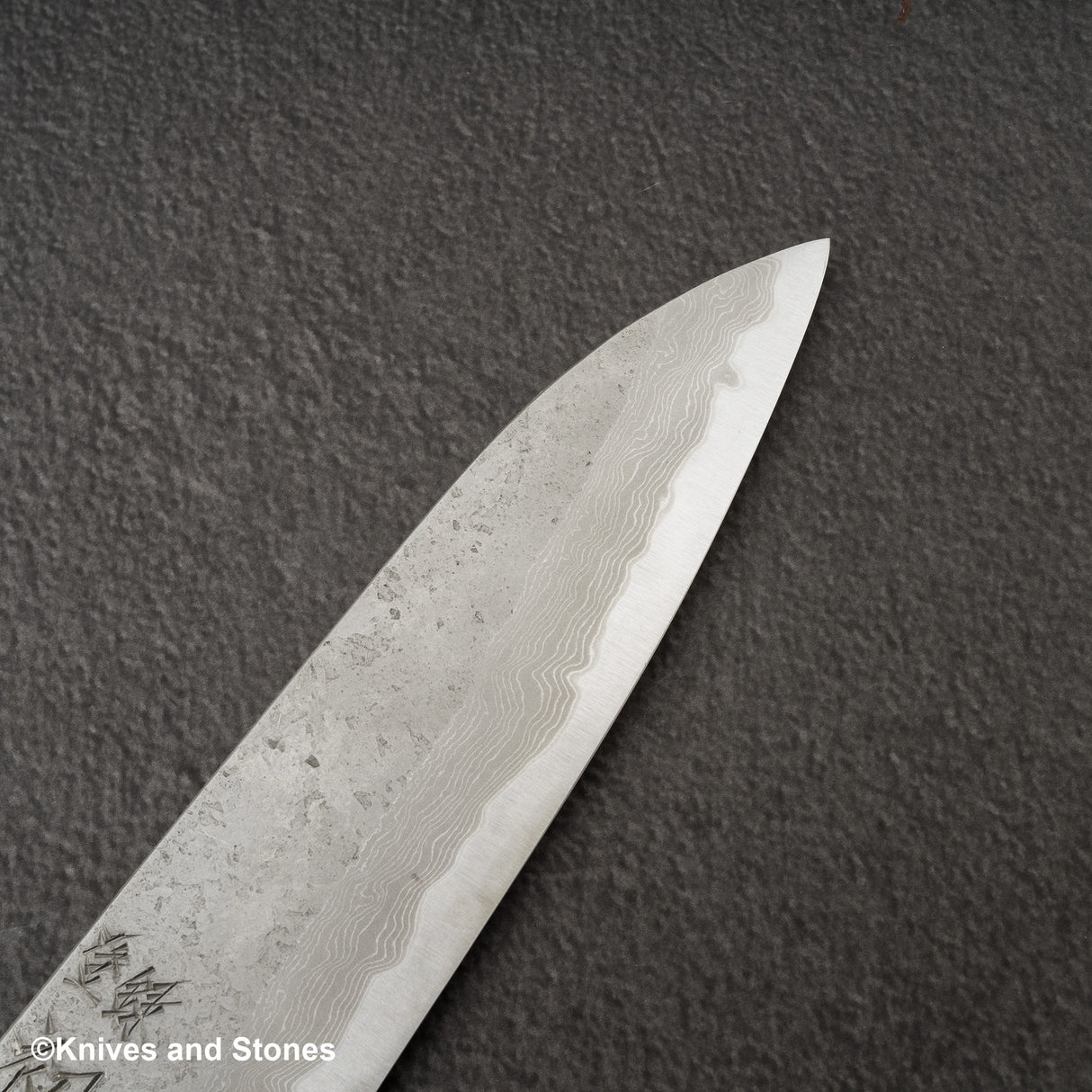 Nigara x Hatsukokoro Ryusui Blue 2 大馬士革 Nashiji Gyuto 210mm