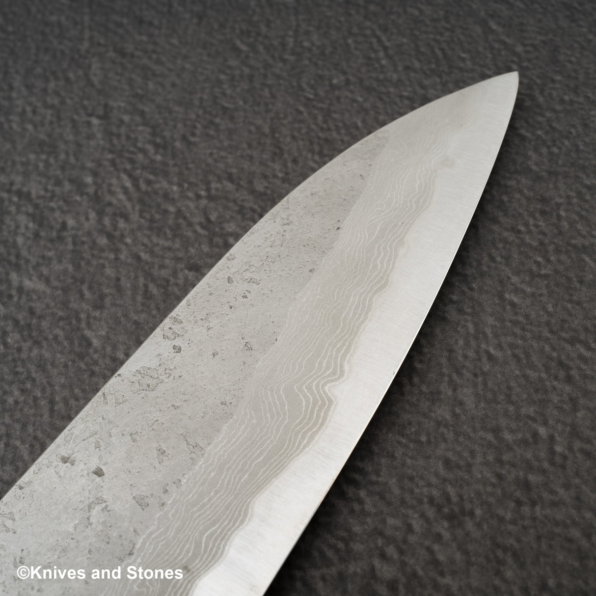 Nigara x Hatsukokoro Ryusui Blue 2 大馬士革 Nashiji Gyuto 210mm