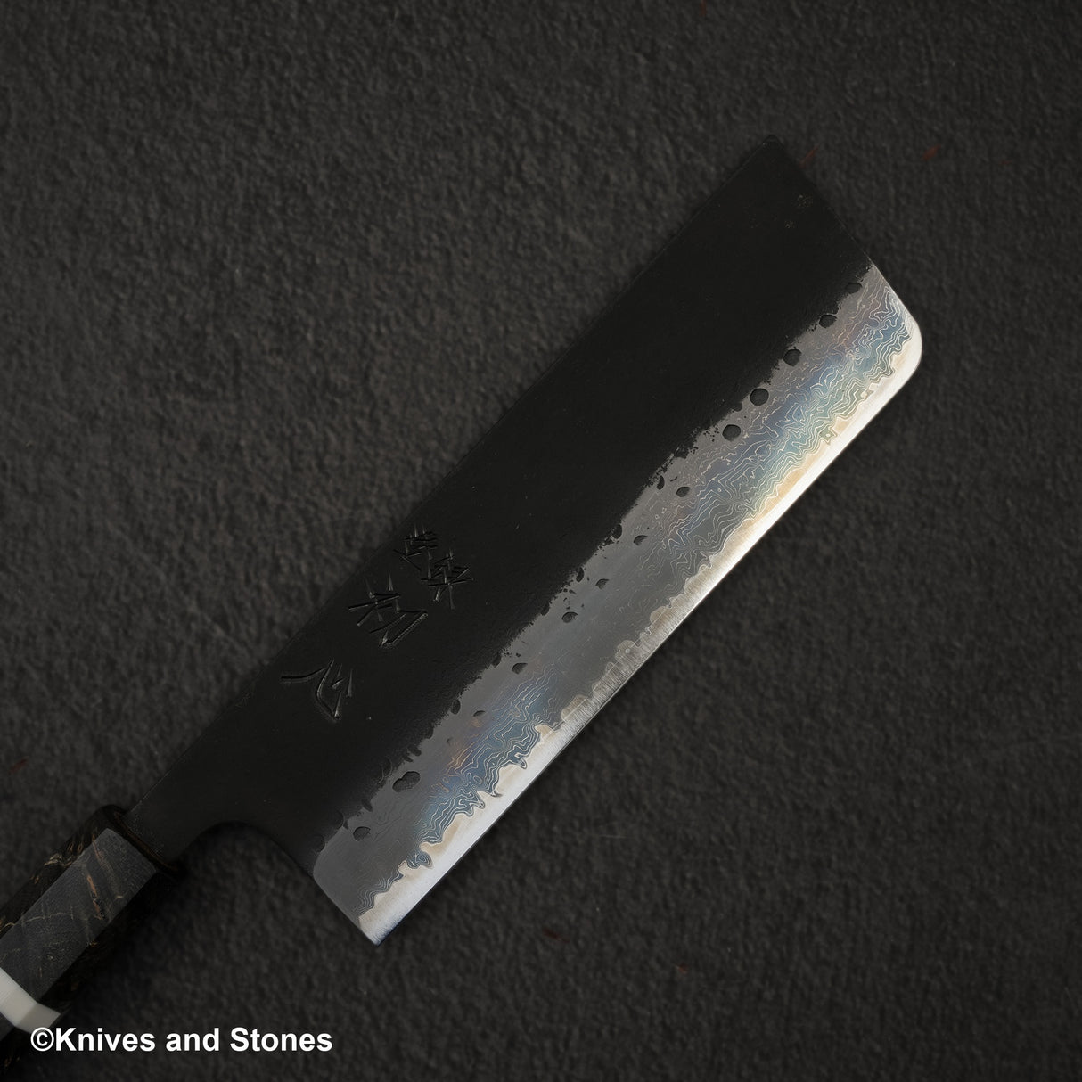 Hatsukokoro Shinkiro Aogami Super Kurouchi Damascus Nakiri 165mm