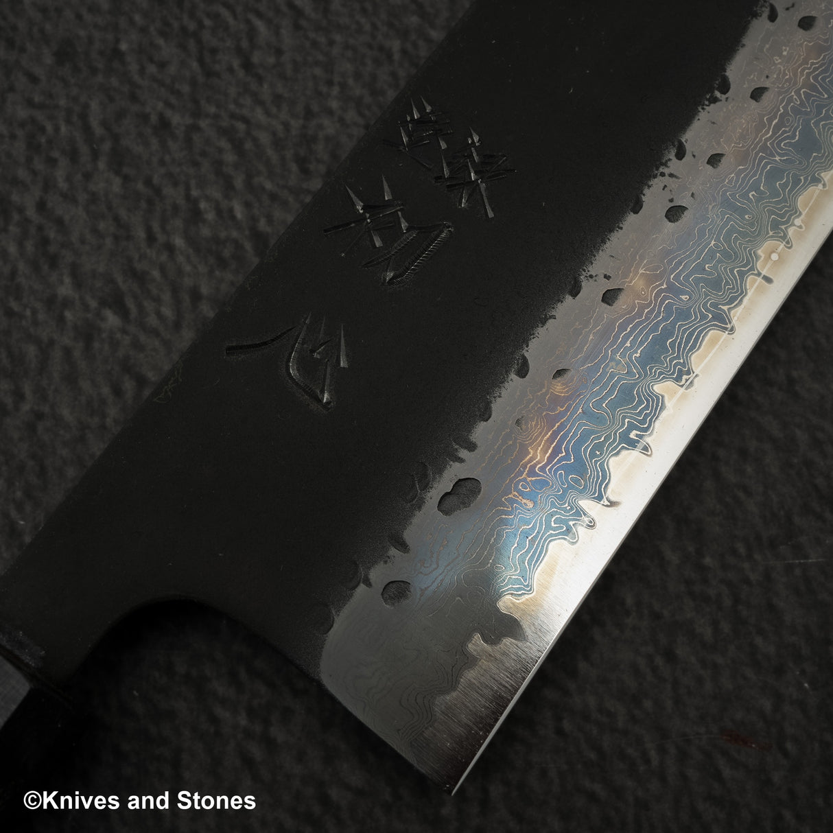 Hatsukokoro Shinkiro Aogami Super Kurouchi Damascus Nakiri 165mm
