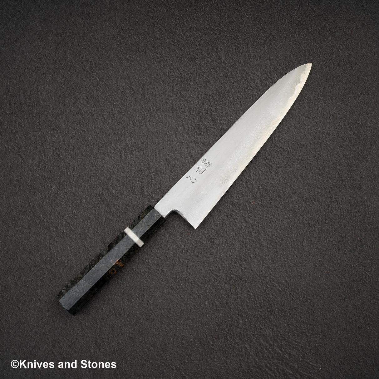 初心 x 中川悟志 青鋼一號 大馬士革 牛刀 240mm