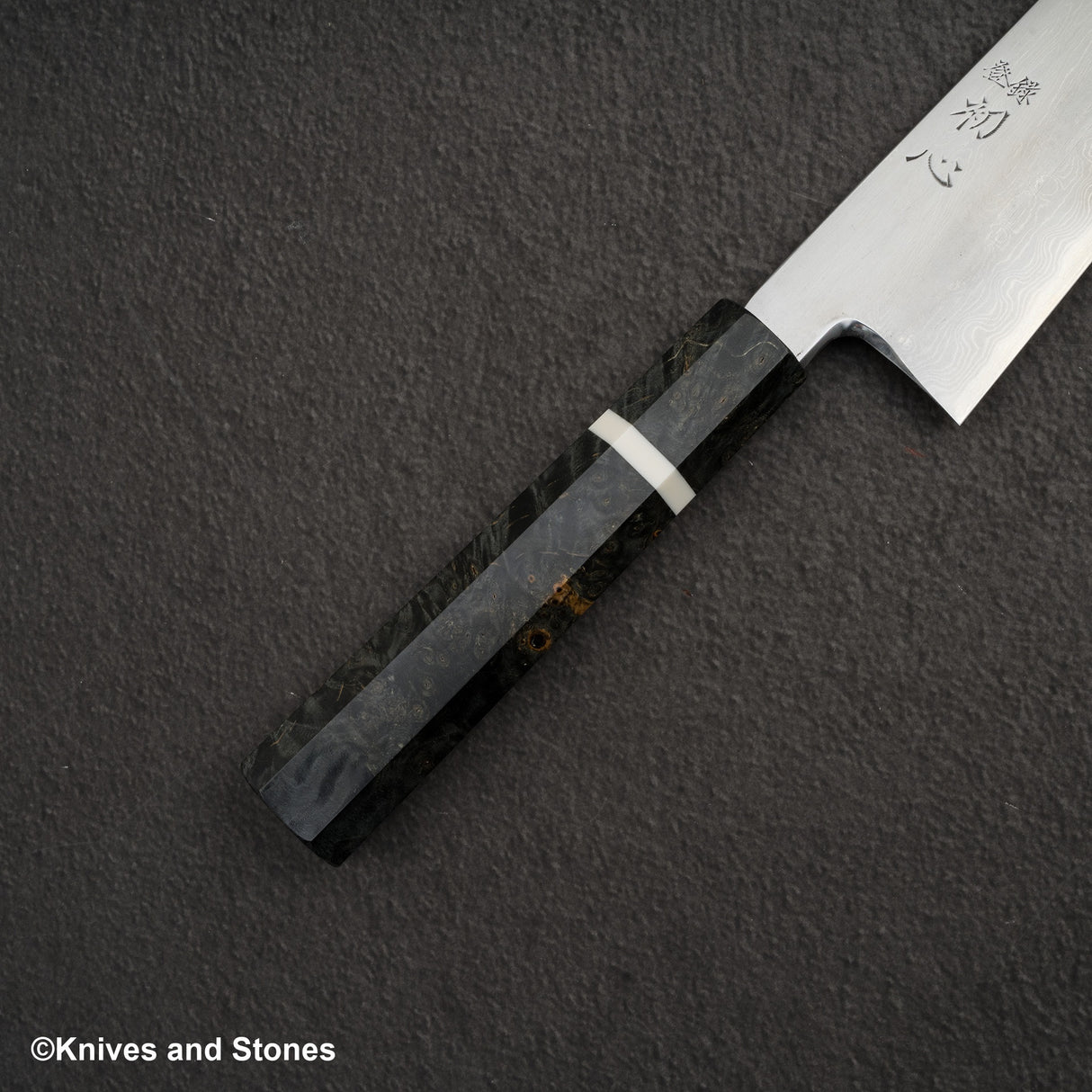 初心 x 中川悟志 青鋼一號 大馬士革 牛刀 240mm