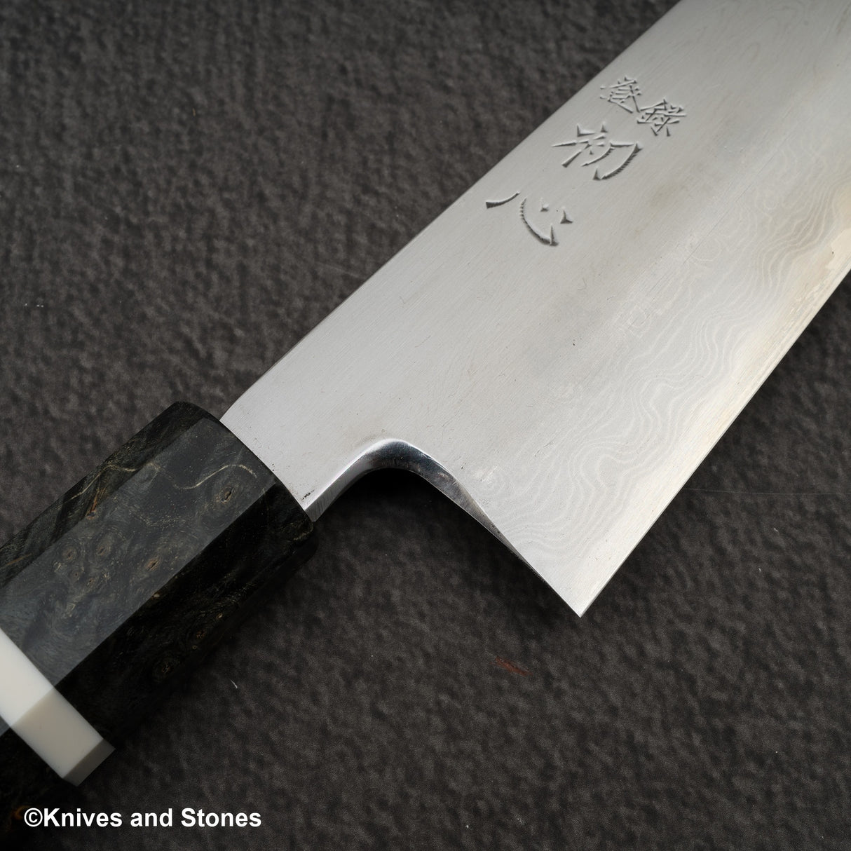Hatsukokoro x Satoshi Nakagawa Blue 1 Damascus Gyuto 240mm