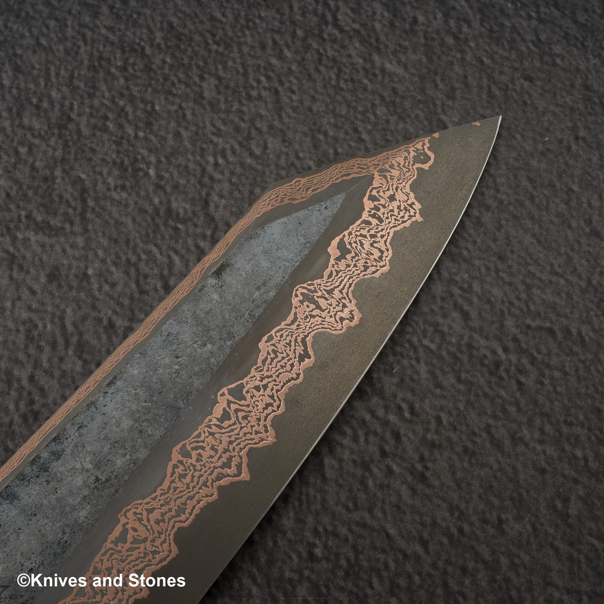 Hatsukokoro x Nigara Yorokobi SLD 銅大馬士革 K-tip Gyuto 210mm 樺木手柄