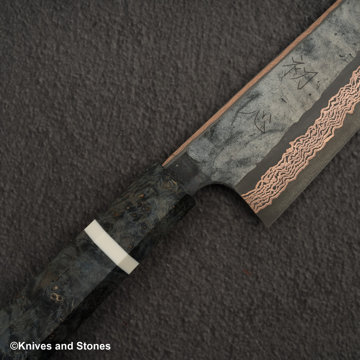 Hatsukokoro x Nigara Yorokobi SLD Copper Damascus K-tip Gyuto 240mm Birch Handle