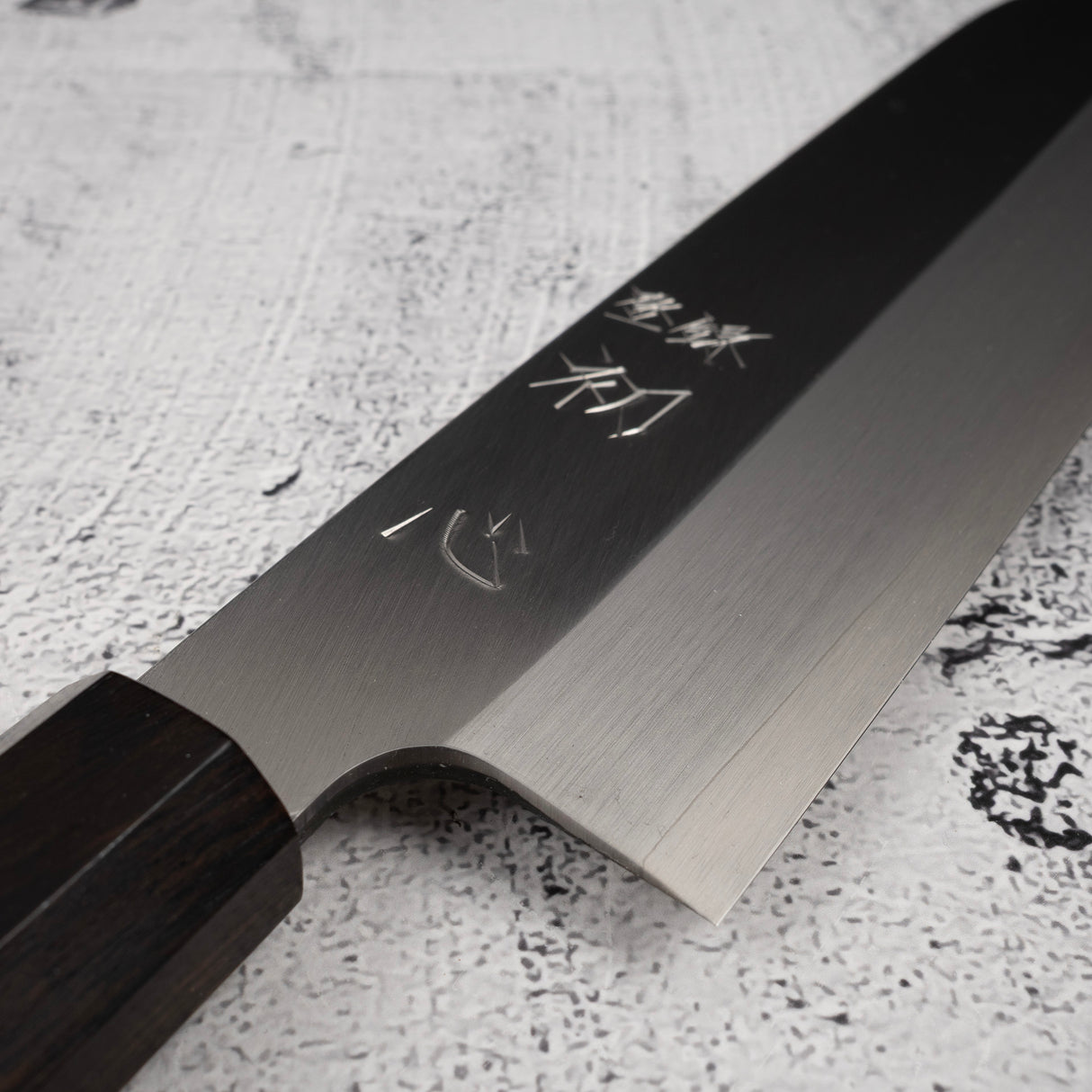 初心 x 直人作 白鷺銀三鎌型薄刃 210mm
