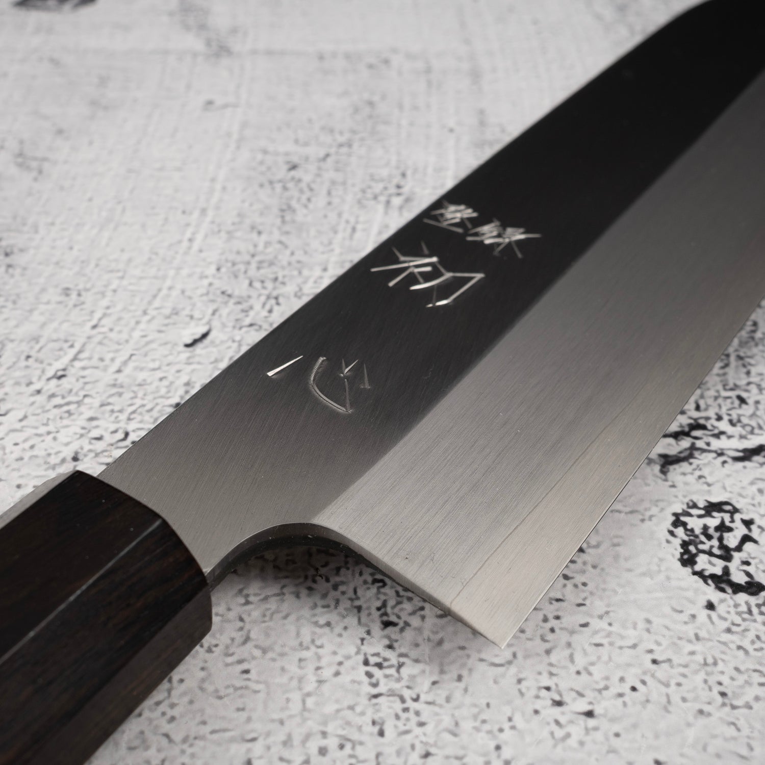 初心 x 直人作 白鷺銀三鎌型薄刃 210mm