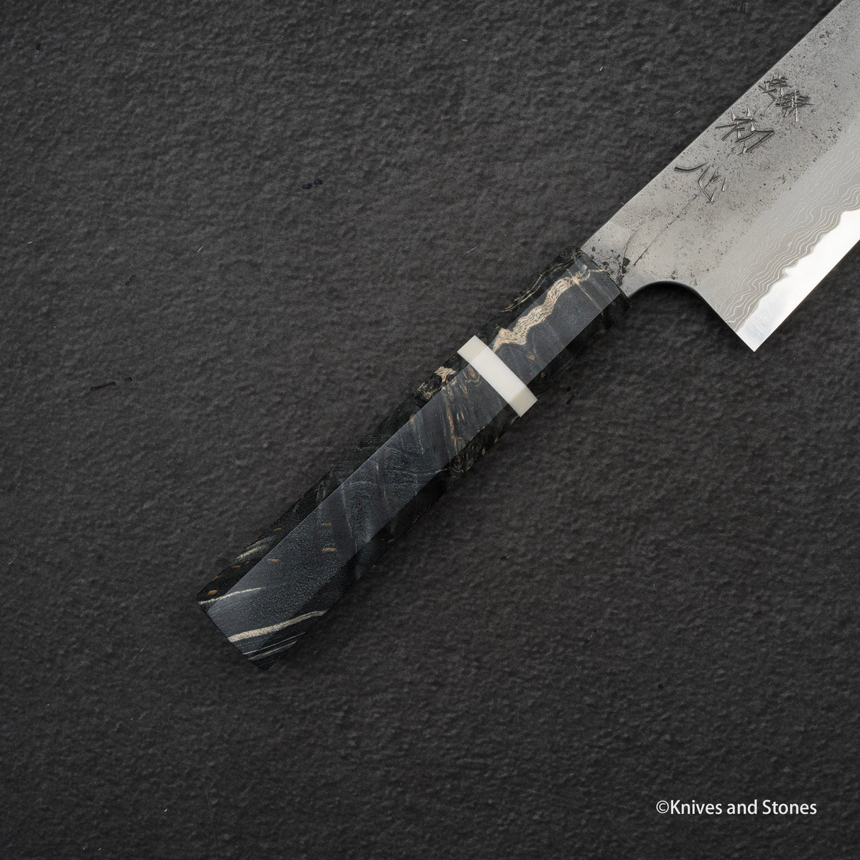 Nigara x Hatsukokoro Ryusui Blue 2 Damascus Bunka 170mm