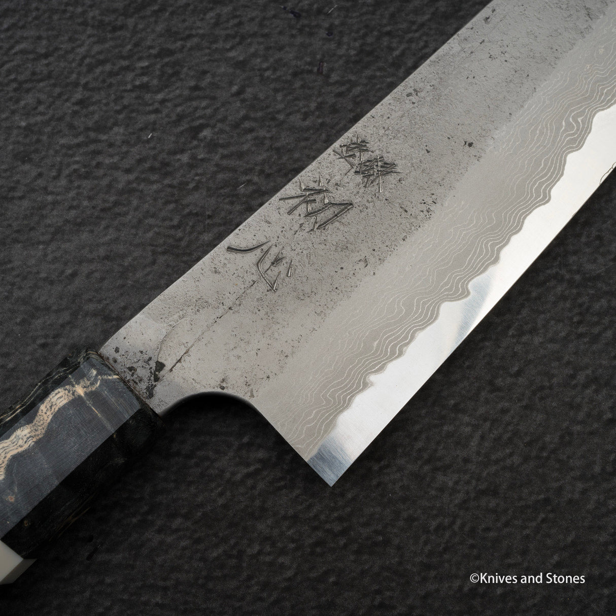 Nigara x Hatsukokoro Ryusui Blue 2 Damascus Bunka 170mm