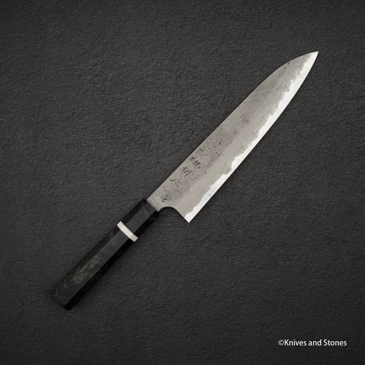 Nigara x Hatsukokoro Ryusui Blue 2 大馬士革牛刀 240mm