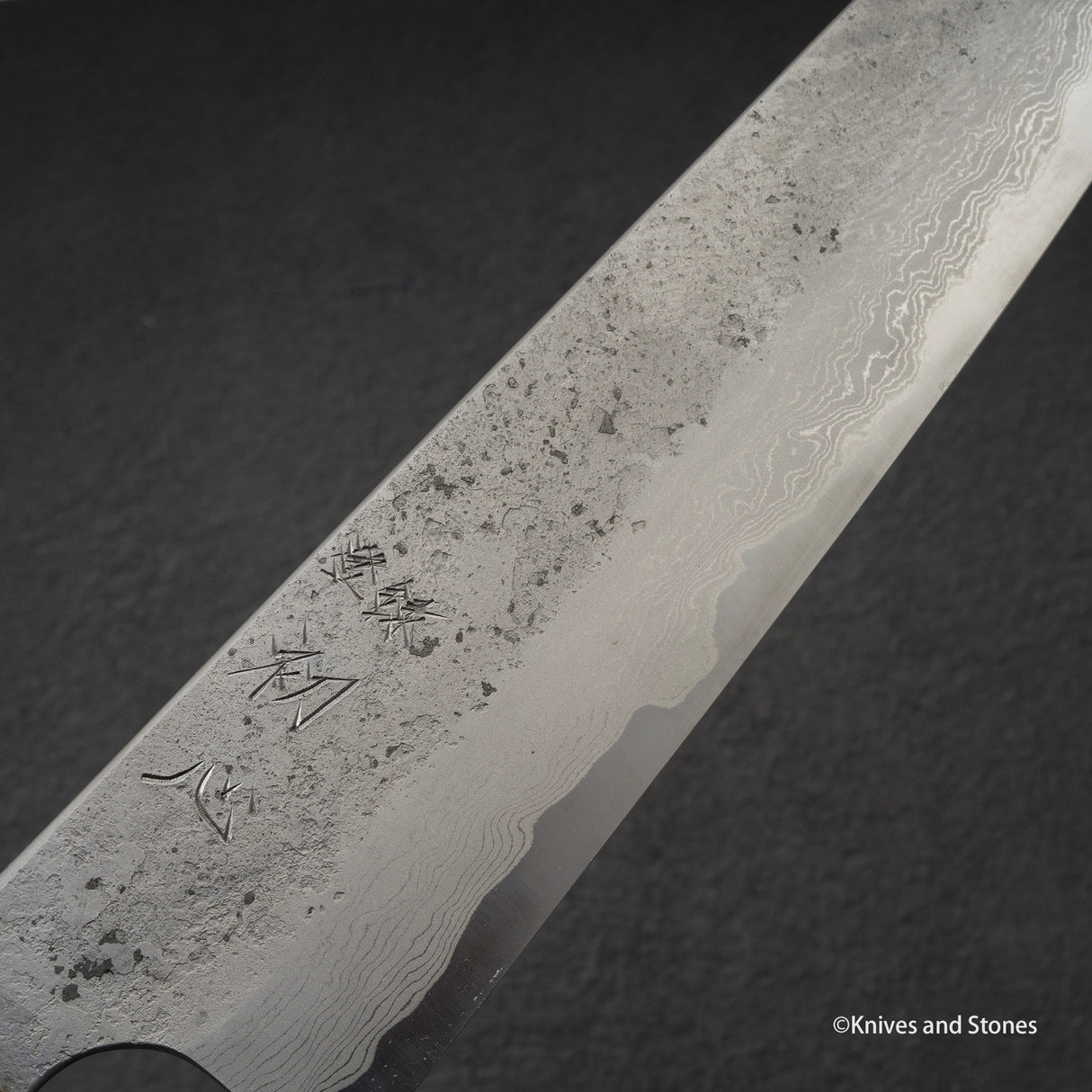 Nigara x Hatsukokoro Ryusui Blue 2 大馬士革牛刀 240mm