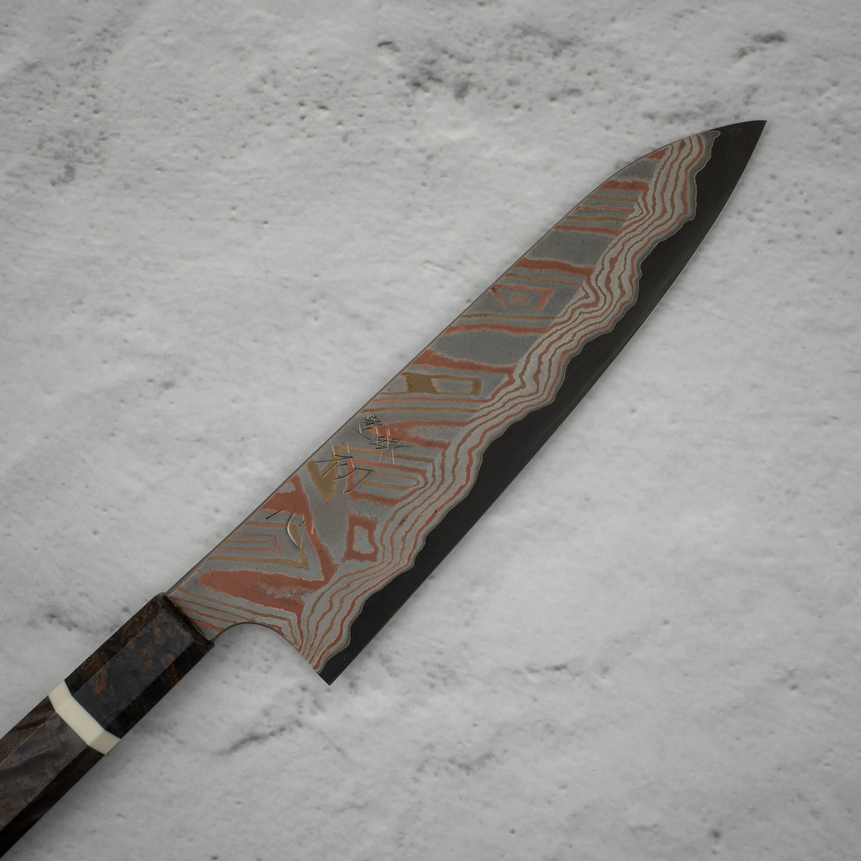 初心 x Nigara Irodori Blue 2 彩虹大馬士革牛刀 210mm