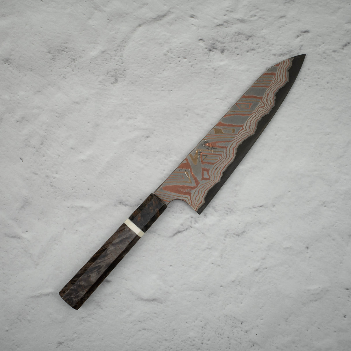 初心 x Nigara Irodori Blue 2 彩虹大馬士革牛刀 210mm