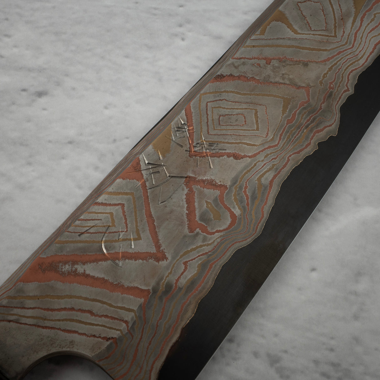 Hatsukokoro x Nigara Irodori Blue 2 Rainbow Damascus K-tip Gyuto 240mm