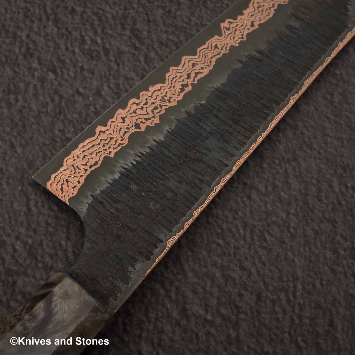 Hatsukokoro x Nigara Yorokobi SLD 銅土梅大馬士革文化 180 毫米樺木手柄