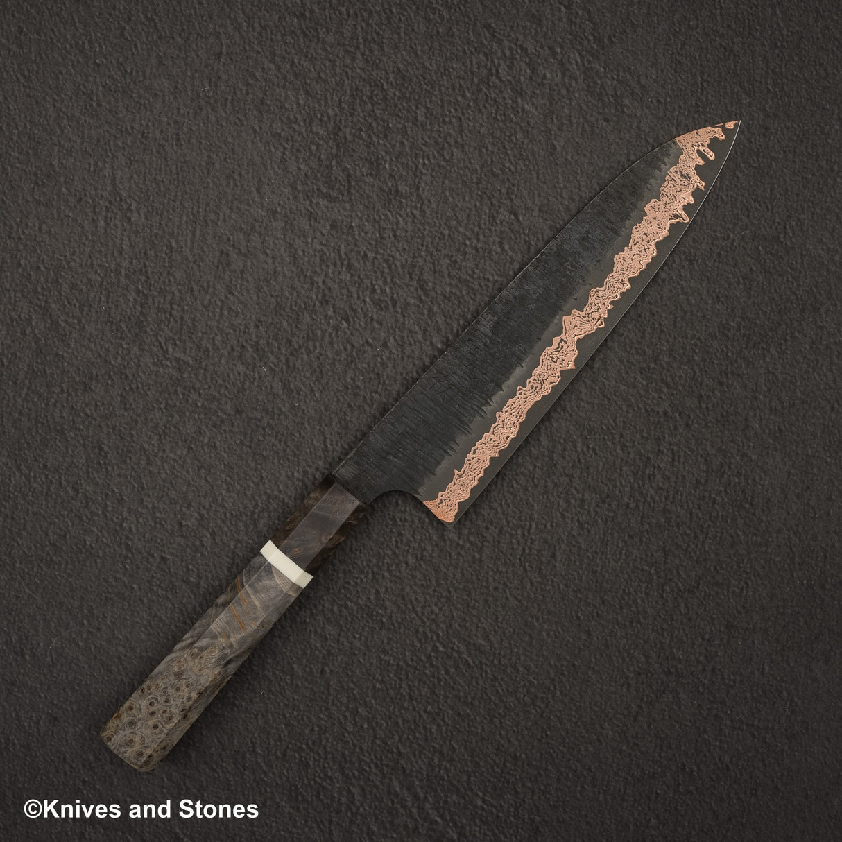 Hatsukokoro x Nigara Yorokobi SLD 銅土梅大馬士革牛刀 210mm 附 Saya