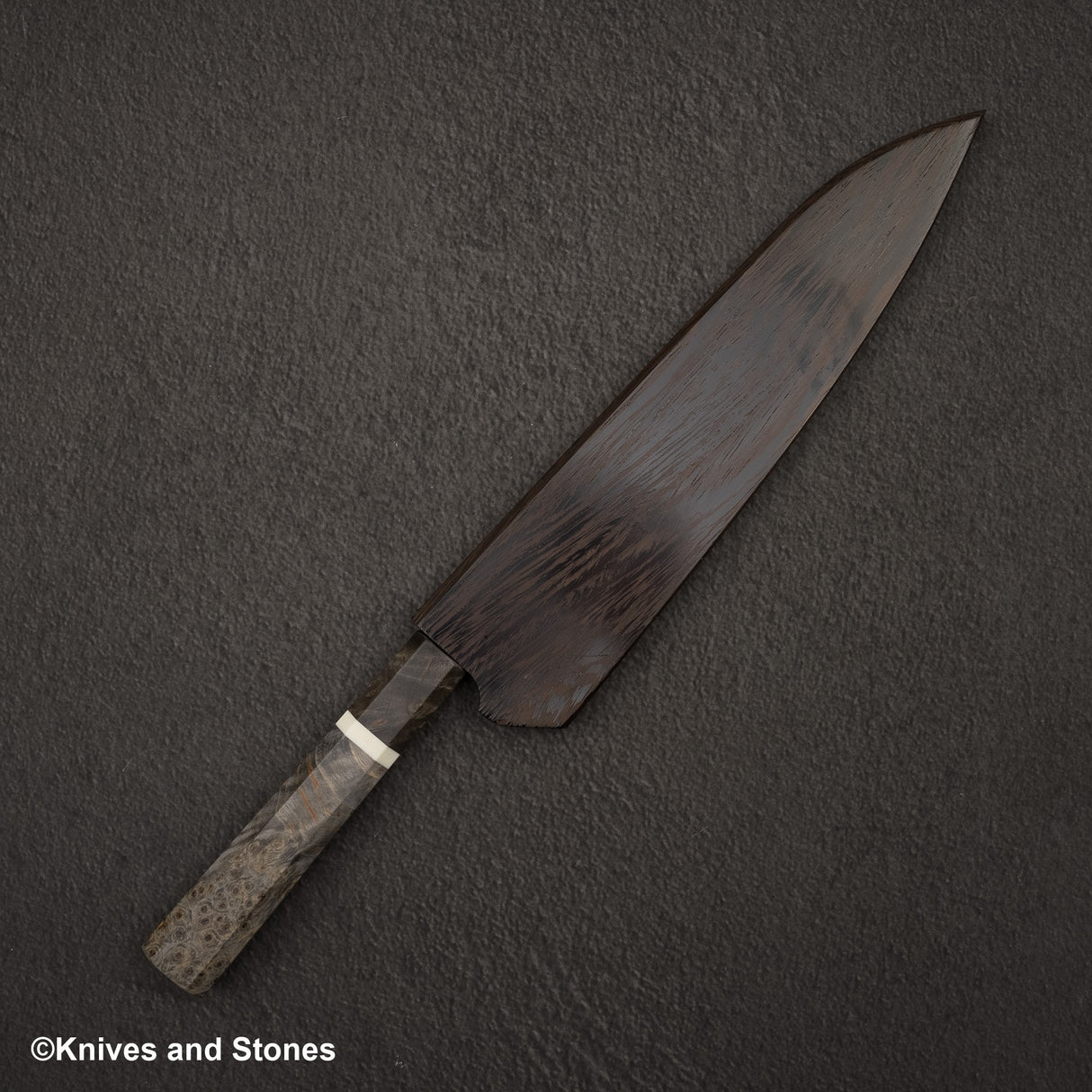 Hatsukokoro x Nigara Yorokobi SLD 銅土梅大馬士革牛刀 210mm 附 Saya