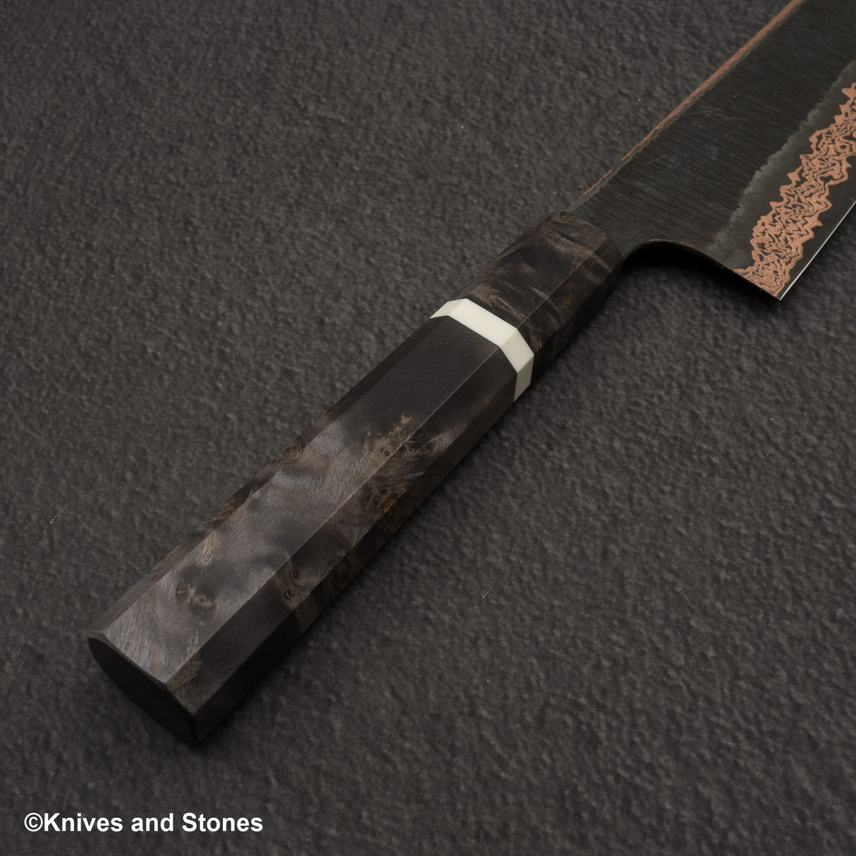 Hatsukokoro x Nigara Yorokobi SLD 銅土大馬士革 K-tip Gyuto 210mm 樺木手柄