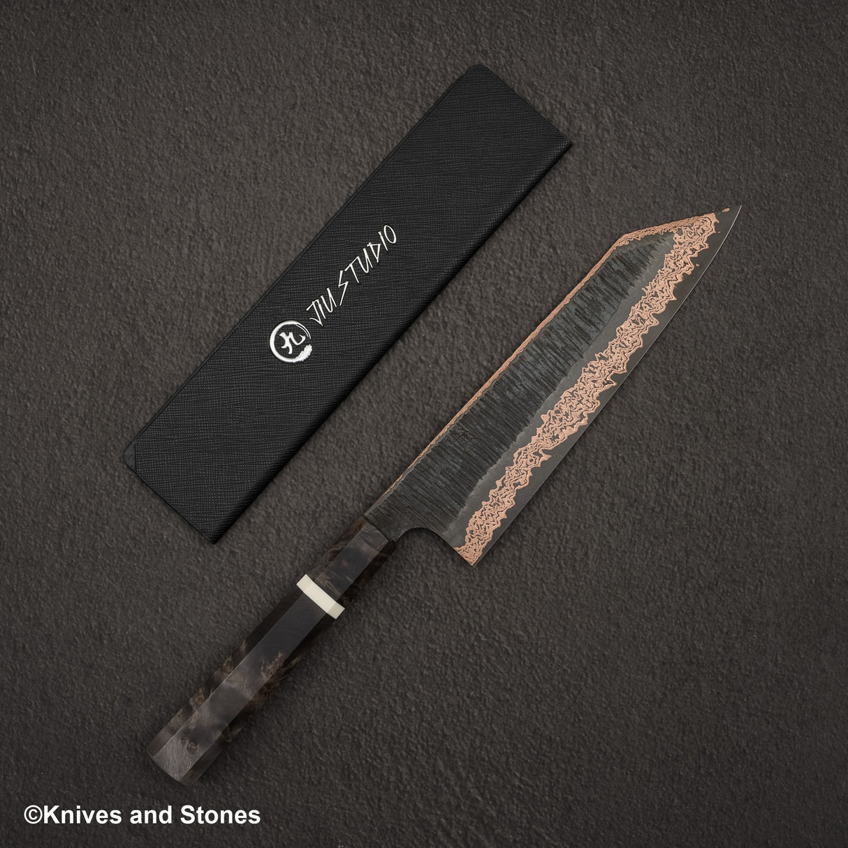 Hatsukokoro x Nigara Yorokobi SLD 銅土大馬士革 K-tip Gyuto 210mm 樺木手柄