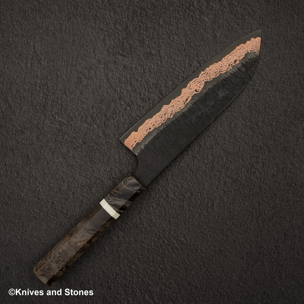 Hatsukokoro x Nigara Yorokobi SLD 銅土梅大馬士革三德 180mm 帶 Saya