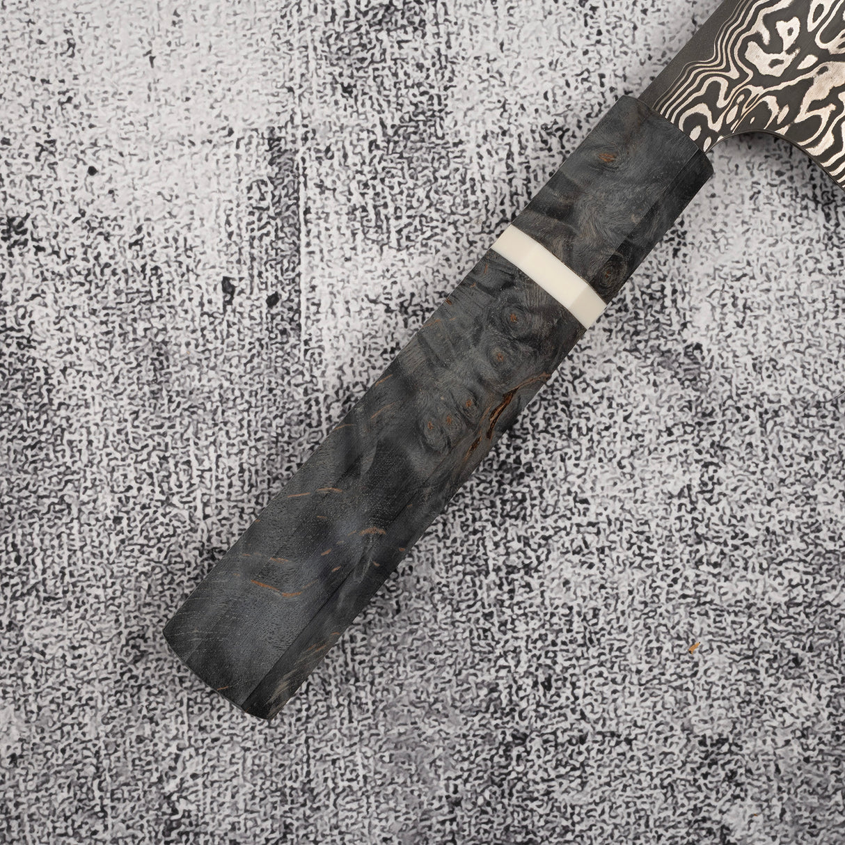初心 x 二唐 喜特製 SLD 黑打大馬士革 K型牛刀 240mm 拋光