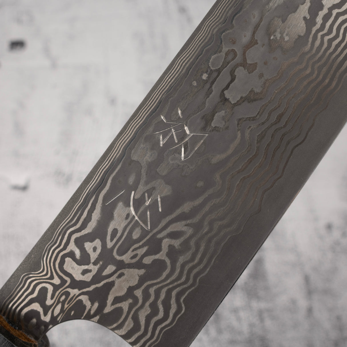 初心 x 二唐 喜特製 SLD 黑打大馬士革 K型牛刀 240mm 拋光