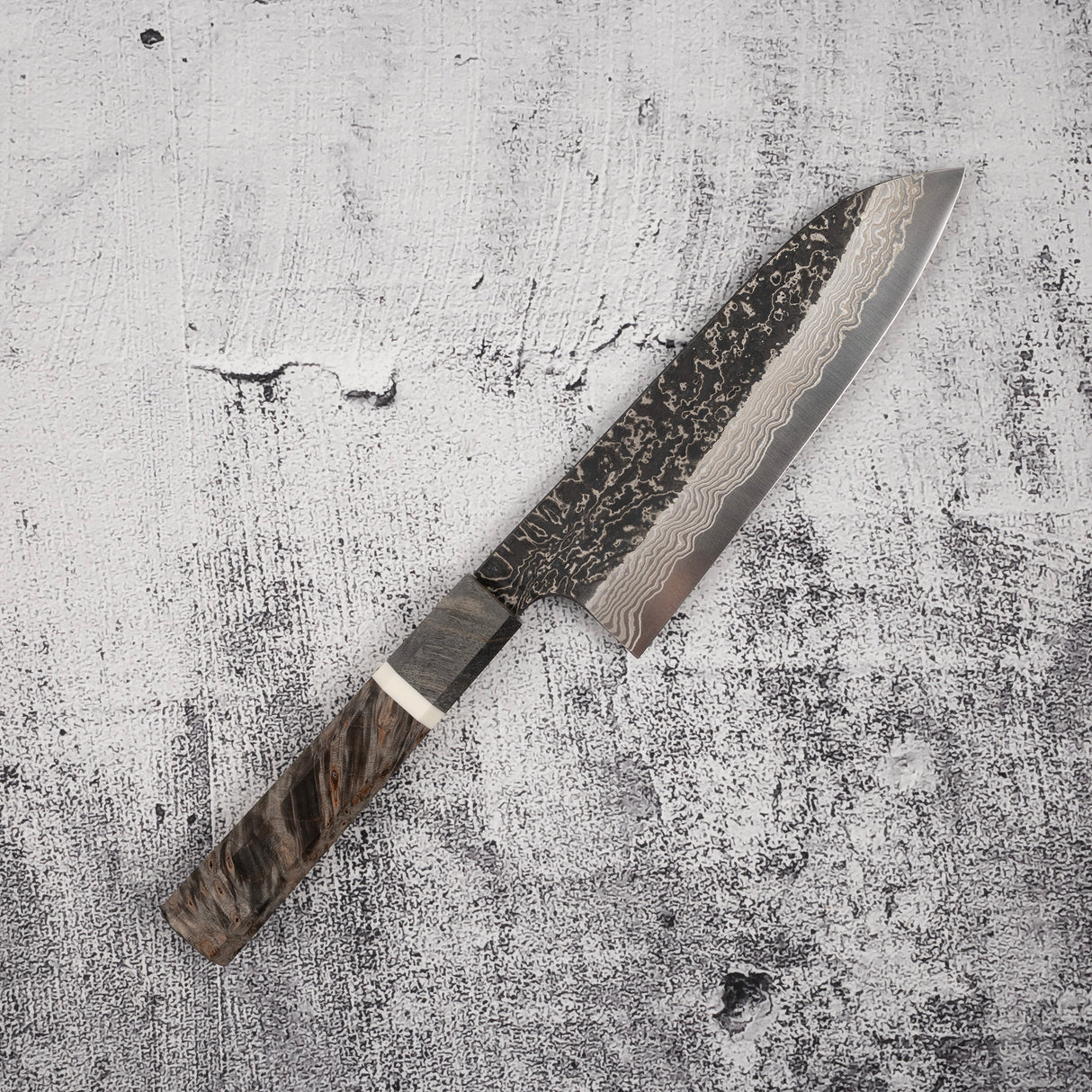 初心 x 二唐 喜特製 SLD 黑打大馬士革三德刀