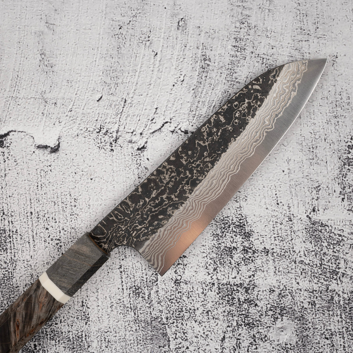 初心 x 二唐 喜特製 SLD 黑打大馬士革三德刀