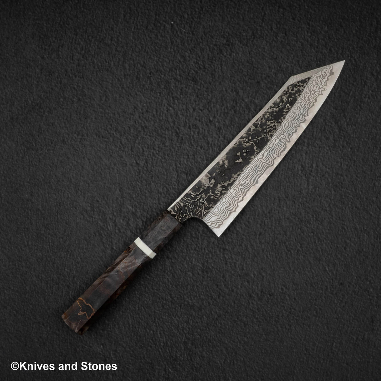 Hatsukokoro x Nigara Yorokobi Special SLD 黑內大馬士革 K 尖 Gyuto 210mm 樺木手柄