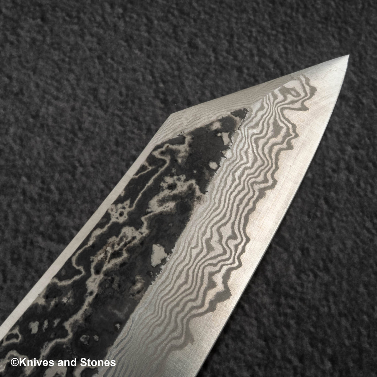 Hatsukokoro x Nigara Yorokobi Special SLD 黑內大馬士革 K 尖 Gyuto 240mm 樺木手柄