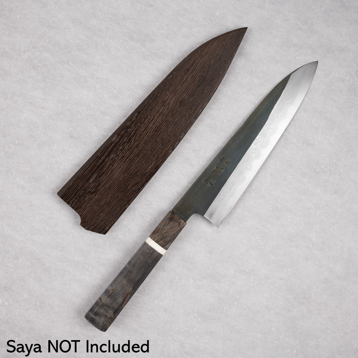 初心 x 中川聰 藍色 1 蝕刻黑大馬士革牛刀 210 毫米