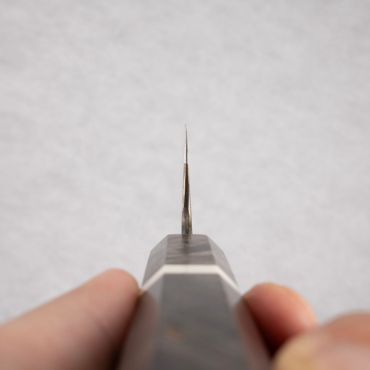 Hatsukokoro x Satoshi Nakagawa Blue 1 Etched Black Damascus K tip Gyuto 210mm