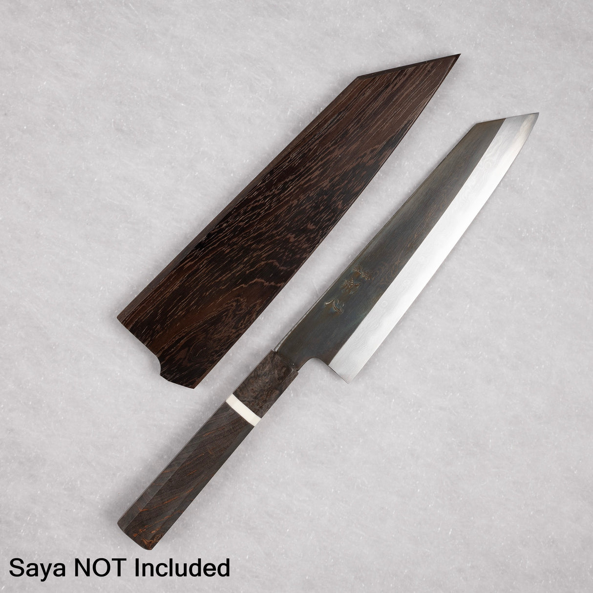 Hatsukokoro x Satoshi Nakagawa Blue 1 Etched Black Damascus K tip Gyuto 210mm