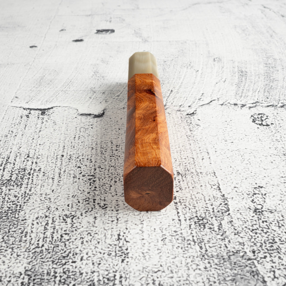 K&S Octagonal Amboyna Burl Handle with Blonde/Marble Ferrule