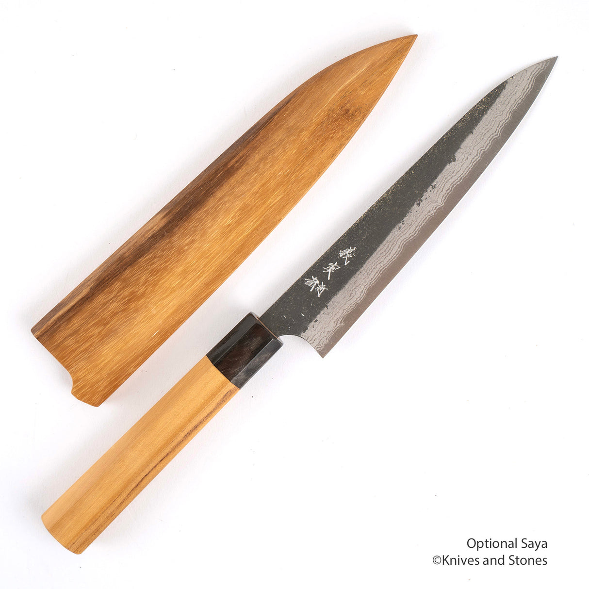 Yoshimi Kato Aogami (Blue) Super Kurouchi Damscus Petty 150 mm