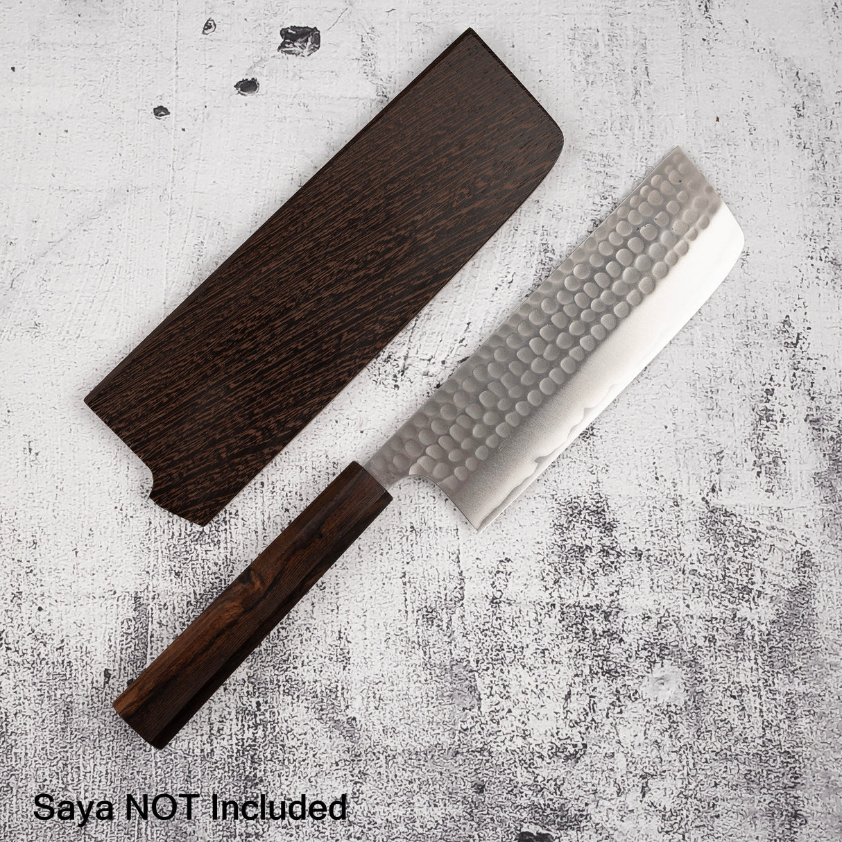 安立勝重 青紙二號槌目菜切 170mm 不鏽鋼夾層 黑檀手柄