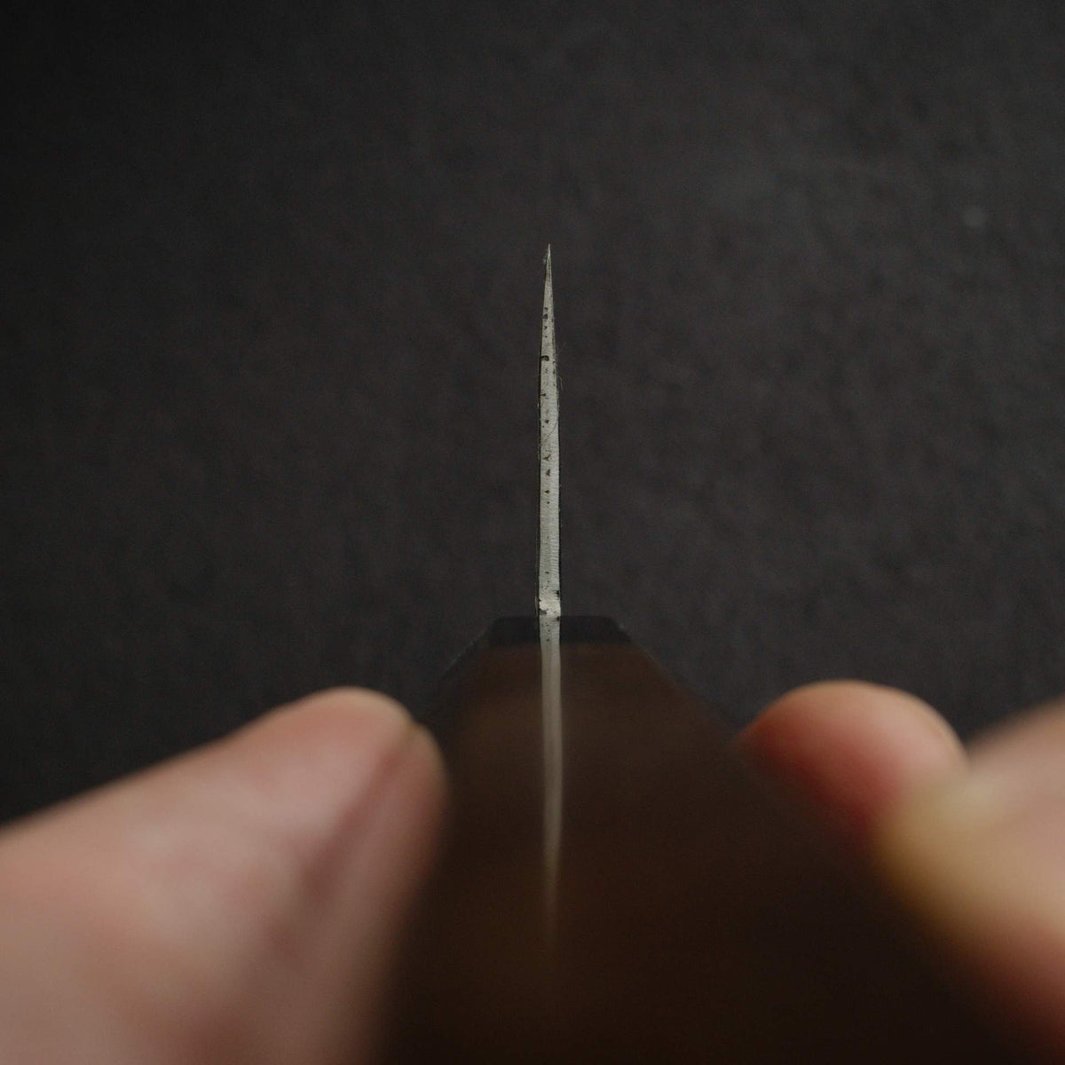 黑鐵 青鋼二號 黑打 三德刀 165mm 紫檀木手柄,附初心刻印