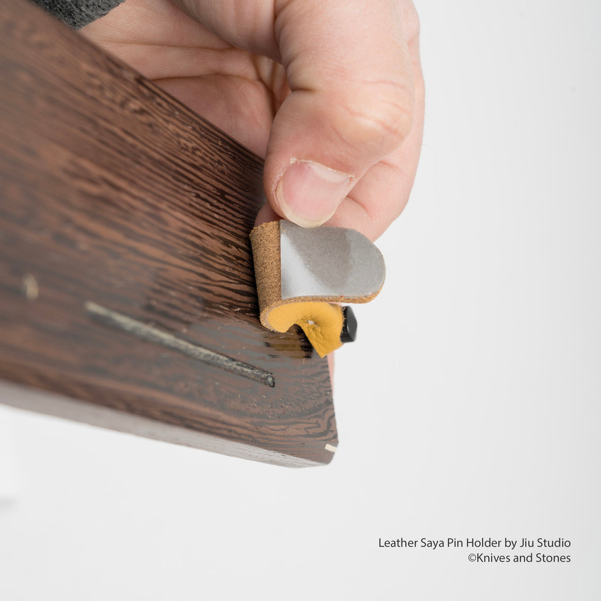 Leather Saya Pin Holder with Pin