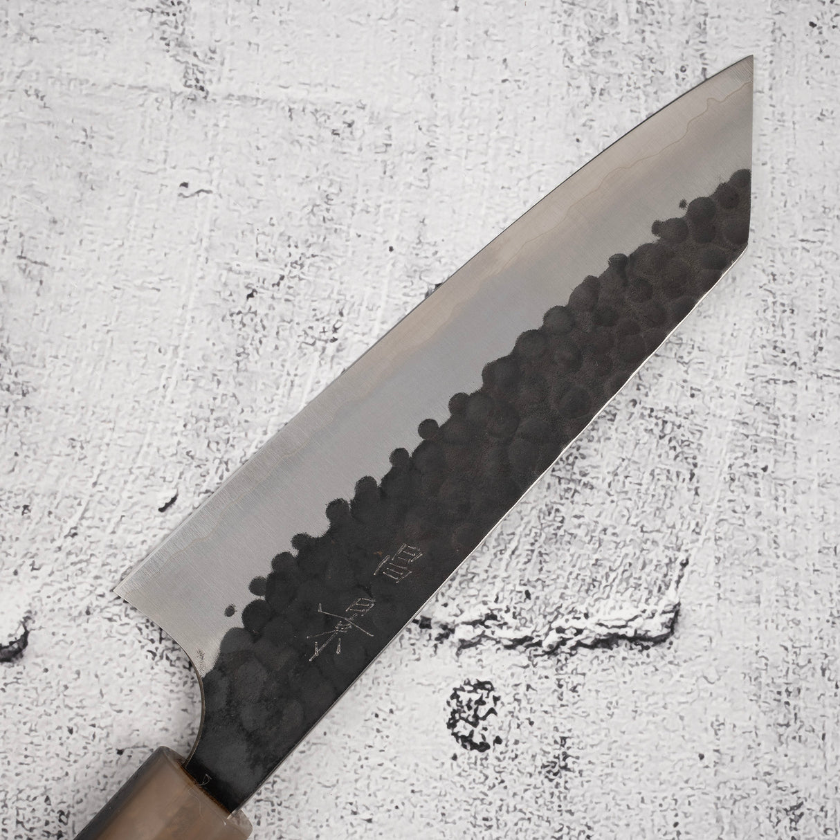 昌景小石 AS 文化刀 175mm,青鋼超級 黑打槌目 K&S 愛心型鐵木手柄