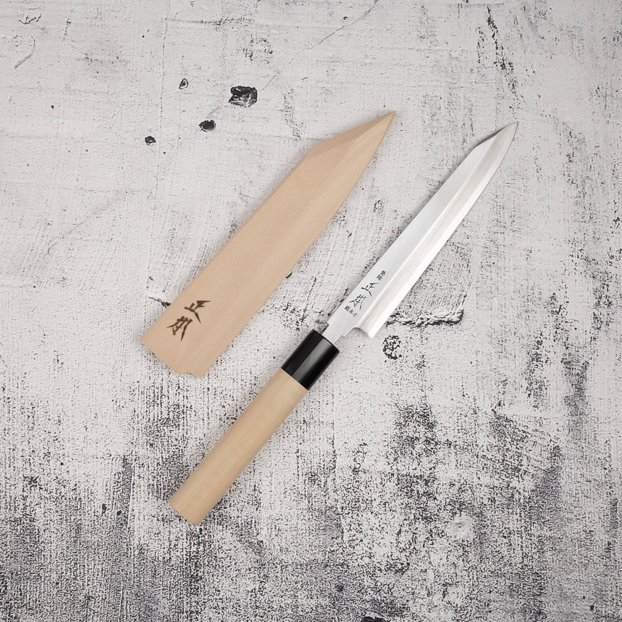 正本白二切付柳刃 165mm KS4616 附鞘