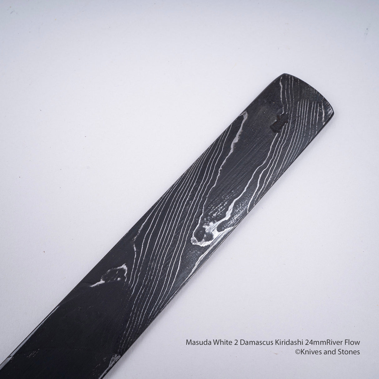 Masuda White 2 River Flow Damascus Kiridashi 24mm