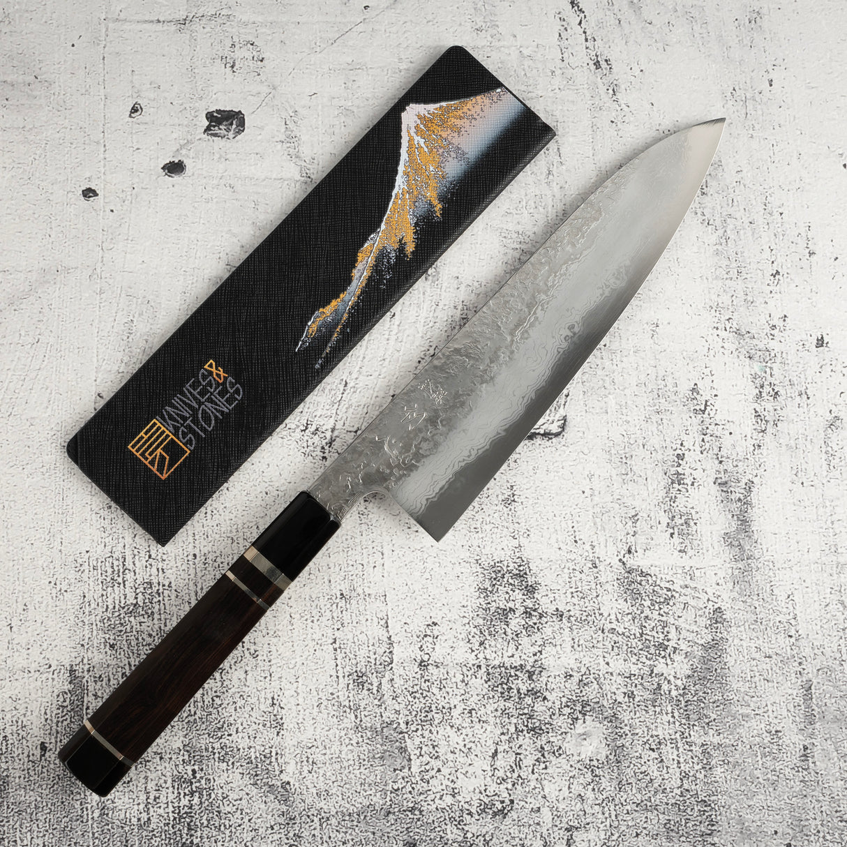 Masuda Yoshihide Blue 1 Damascus Gyuto 220mm