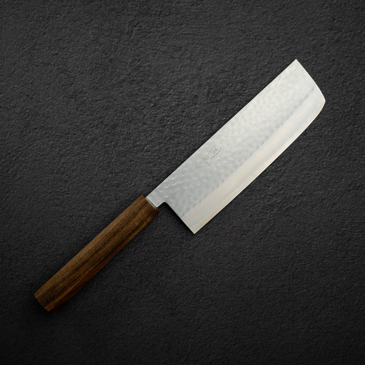 Masutani Kokuryu VG10 Damascus Nakiri 165mm Black Chacate Handle